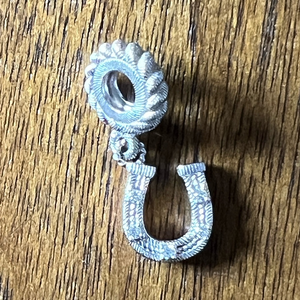 Judith Ripka Sterling Silver Diamonique Horseshoe Charm